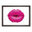 Hot Pink Lips in Abstract - Picture Frame Painting Print-55763719-55763720