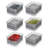 iDesign Berry Bin with Removable Colander and Lid - Set of 6, Clear/Gray