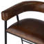 Dallas Leather and Iron cushioned 28.5" Bar Stool