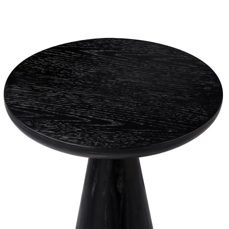 Maven Lane Owen Wooden Drink Table, Black