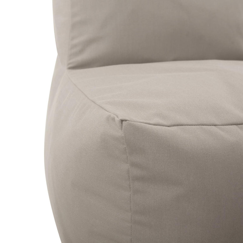 Pouf d'extérieur Kertis, mousse paysage marin, Gris clair