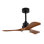 Ventilateur de plafond noir 36 pouces avec lumière et télécommande - Moteur à courant continu à 6 vitesses avec pales en bois réversible pour la chambre à coucher