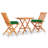 Square 2 - Person Teak Bistro Set with Cushions-73805916