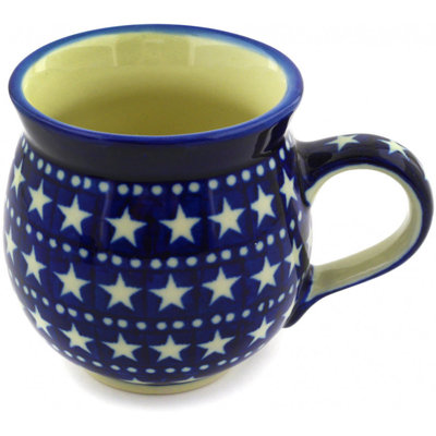 Grande tasse à bulles en grès 12 oz - Étoiles de minuit