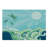 Ambesonne Tropical Cutting Board Large Size Wavy Sea Palm Trees Multicolor