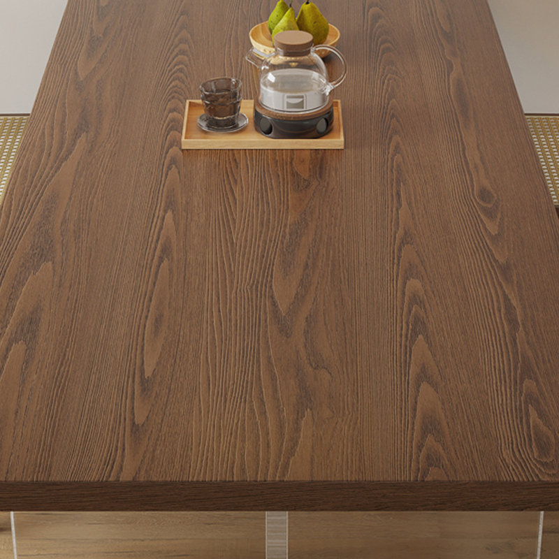 Miggie Ash Solid Wood Top Dining Table, 29.52"H x 55.11"L x 27.55"W
