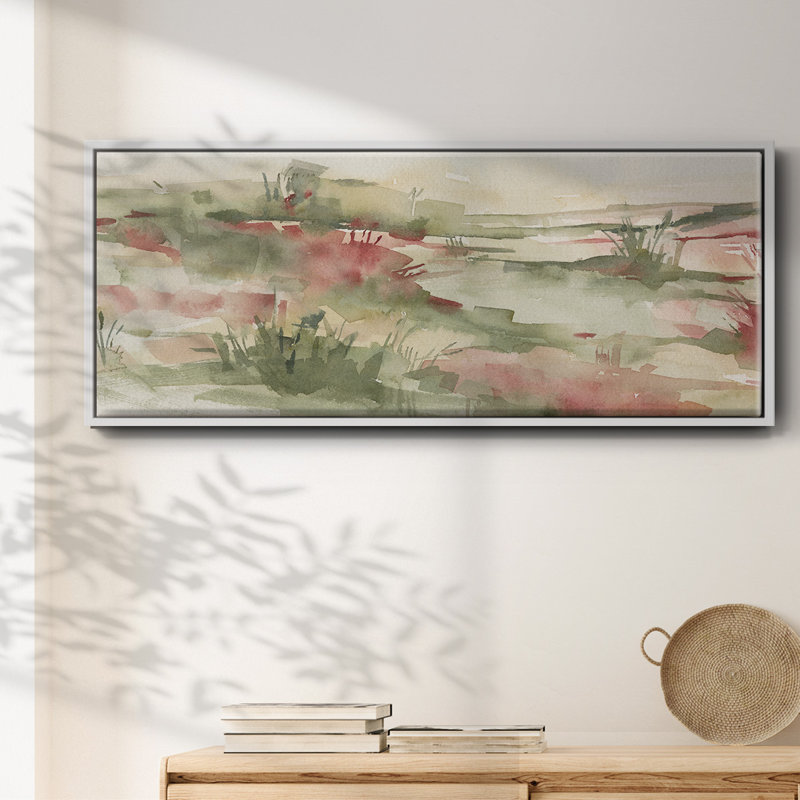 Rust Grasslands I, reproduction d'art sur toile, Blanc, H 20 po x l 50 po x P 1,5 po