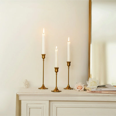 Brass Gold Metal Taper Candle Holders