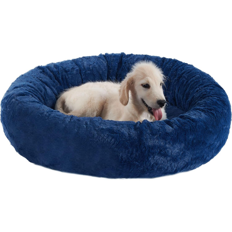 Lit pour animaux en fausse fourrure Tucker Murphy Pet ™, Small (23" W x 23" D x 7" H), Shag Dark Chocolate