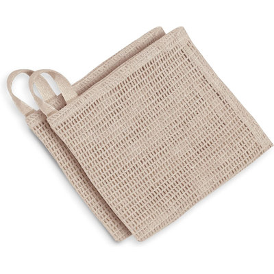 Organic Hemp Washcloth - Loose Weave Design for Effective Cleaning, 10” x 12”, 2 Pack