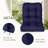 2 Piece 4" Thick Chair Cushion Indoor and Outdoor Seat / Back Cushions with Straps-381203174