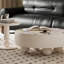 Table basse ronde crème