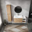 Meuble-lavabo mural 42 po avec lavabo et armoire latérale de 42 po offrant beaucoup de rangement et un design élégant