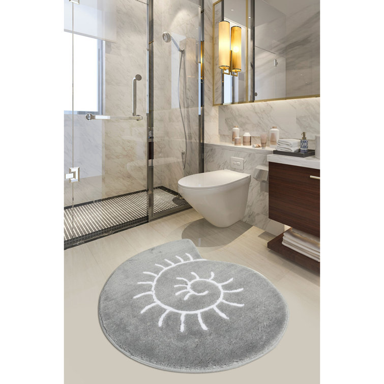 Ebern Designs Ehva Bath Rug with Non-Slip Backing