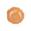 Napperons ronds en dentelle à motif citrouille d'automne, 30 cm, tricotés, orange, pour la décoration de table de l'Action de grâce, pour la maison ou les fêtes.