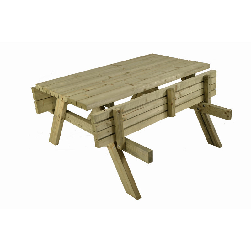 Whitby 6 - Person Wood Patio Dining Set with Rectangular Table