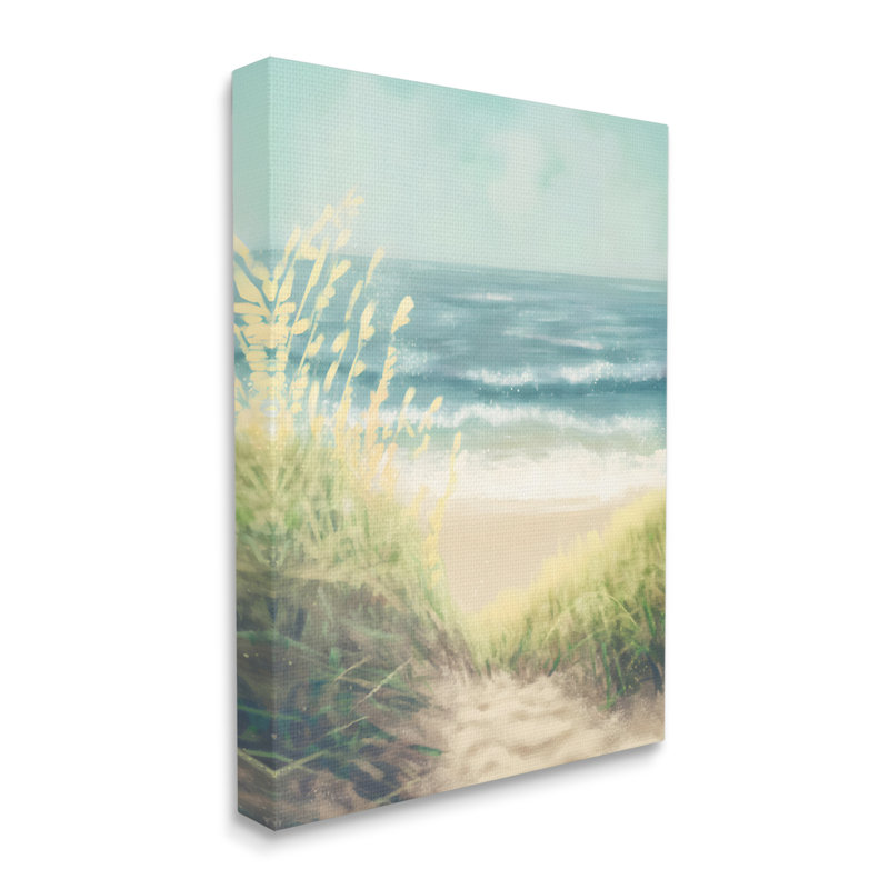 «Subtle Beach Reeds On Canvas» par Petals Prints, H 20 po x l 16 po x P 1,5 po