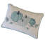 Coussin Niva, citrouille brodée bleue, mélange de coton ivoire 14 x 20