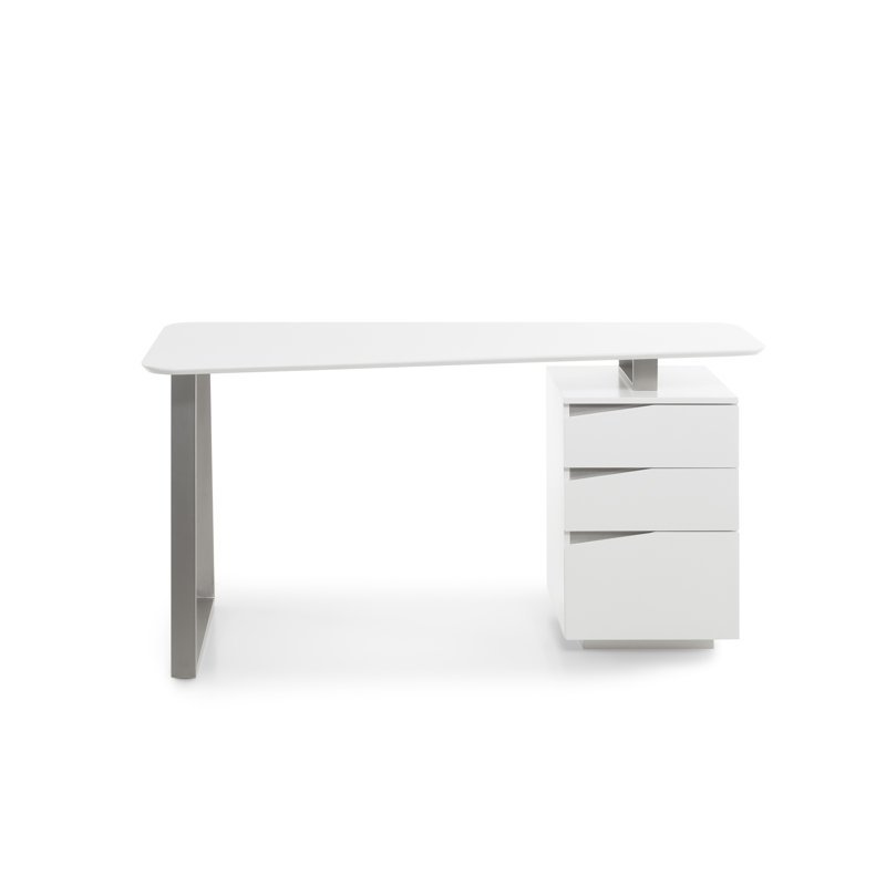Fleming Solid Wood Stainless Steel Writing Desk