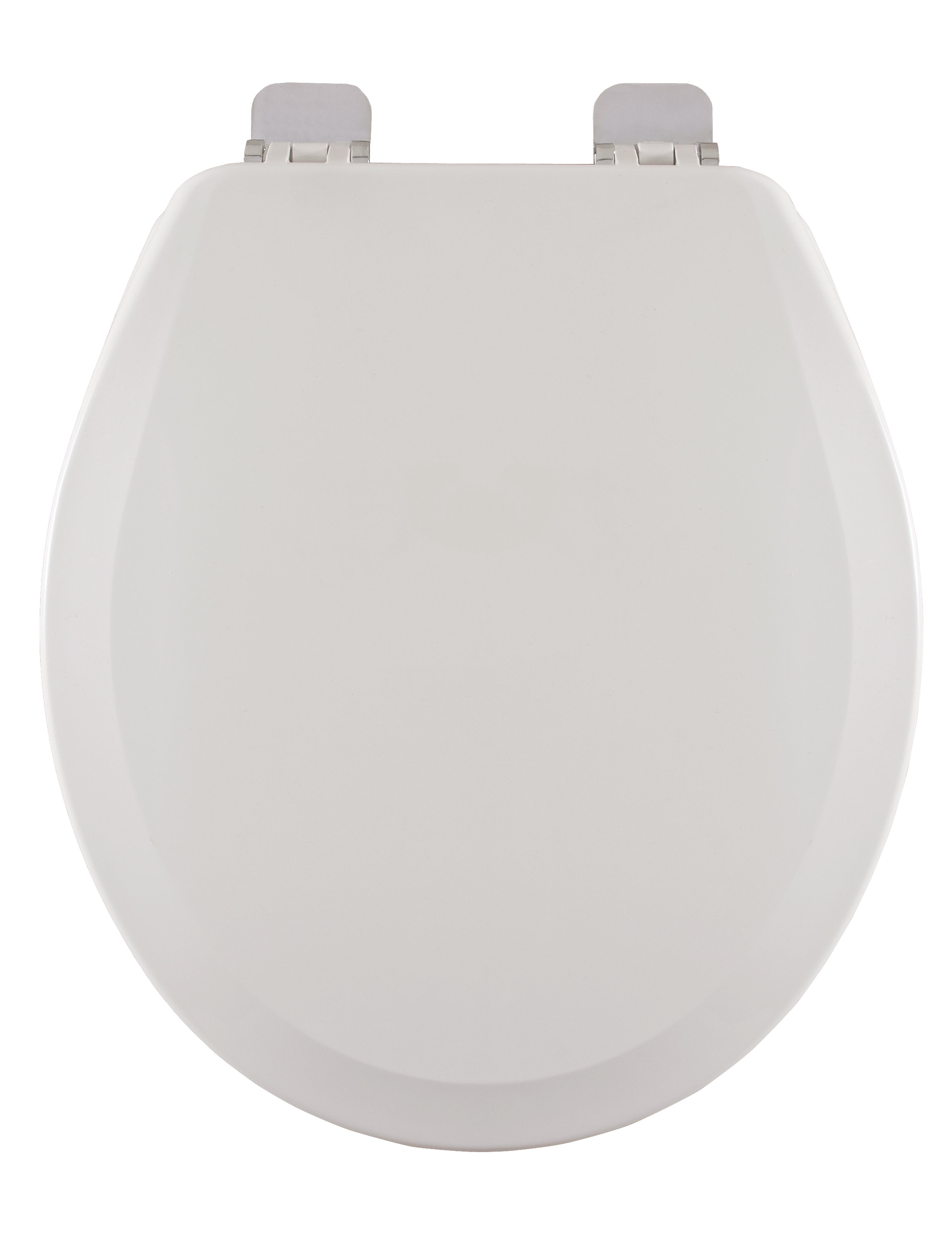 Siège de toilette allongé en plastique, à fermeture lente, blanc, 14,56 x  18,5