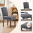  Upholstered Parsons Dining Chairs, Linen Side Chair-1573700345