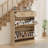 Wooden 42" Tall Fluted Narrow Shoe Storage Cabinet with 2 Flip Drawers & Top Drawer, Curved Profile Design Shoe Organizer for Entryway & Hallway,Wood Color-924769463