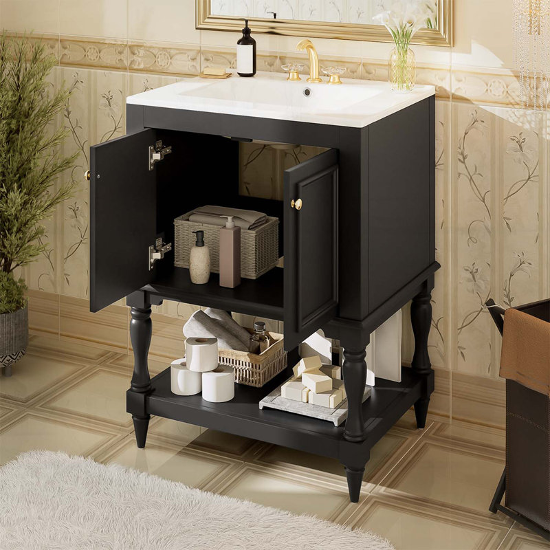 Meuble-lavabo avec lavabo en cÃ©ramique : des solutions de rangement intelligentes et polyvalentes pour des salles de bains Ã©lÃ©gantes