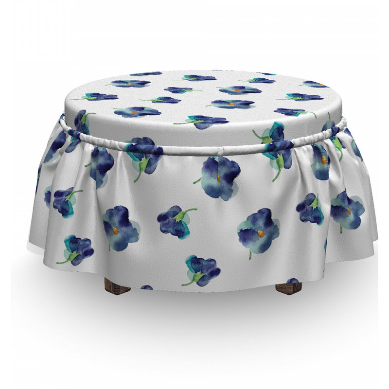 Housse pour repose-pieds à coussins carrés, Motif 2
