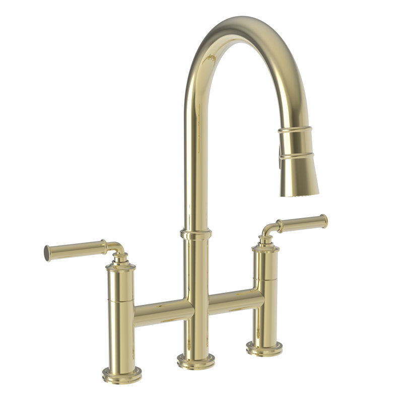 Taft Pull Down Kitchen Bridge Faucet, French Gold (PVD)