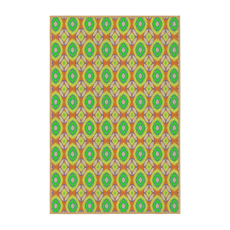 Geometric Indoor Rug, Rectangle 5' x 7'