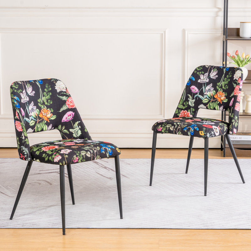 Chaise Keevay, Multicolore / noir, Noir