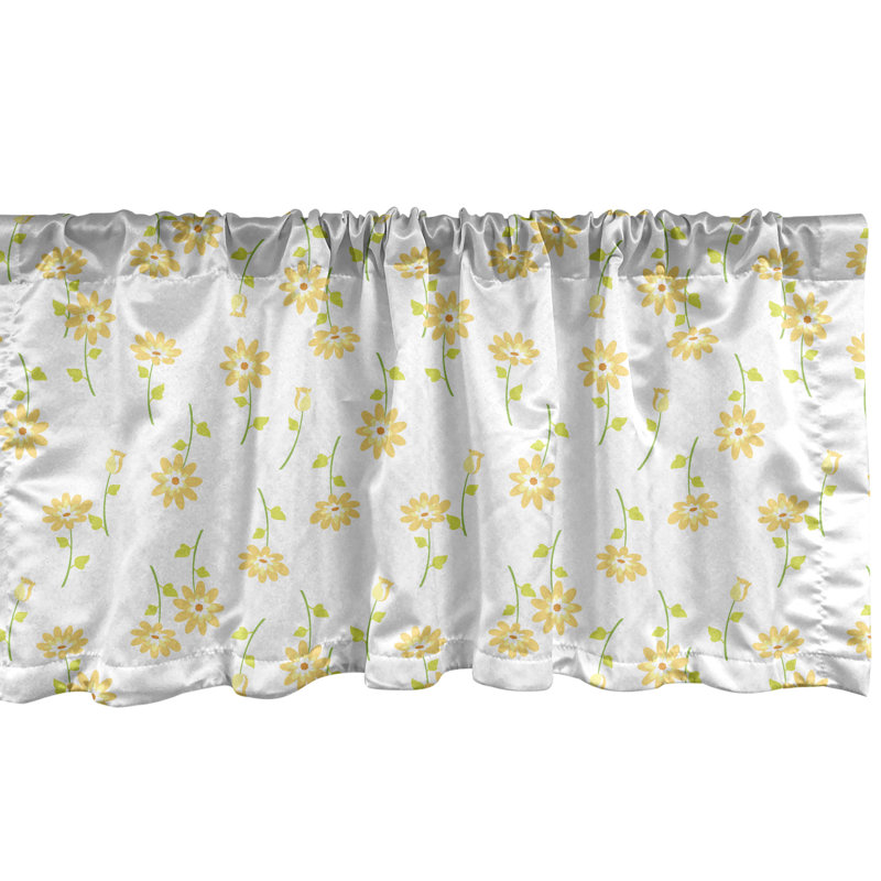 Ensemble de 2 cantonnières florales Ambesonne, L 54 po x L 12 po