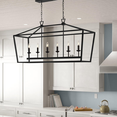 Hertford 6-Light Steel Dimmable Linear Chandelier