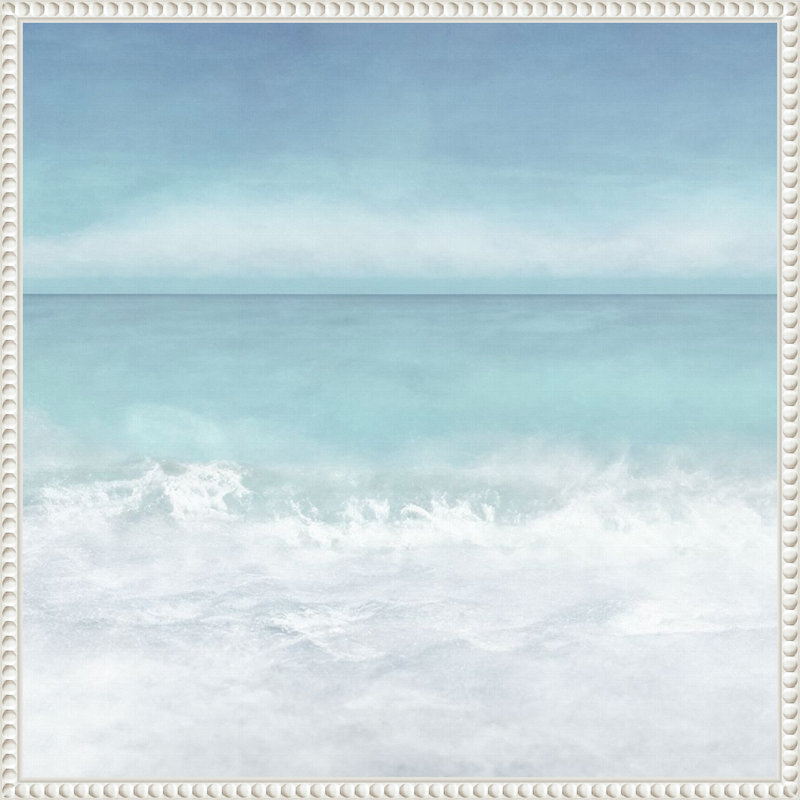 «Tranquil Ocean Waves Beach II» par Christine Zalewski, reproduction d'art sur toile encadrée, H 22 po x l 22 po