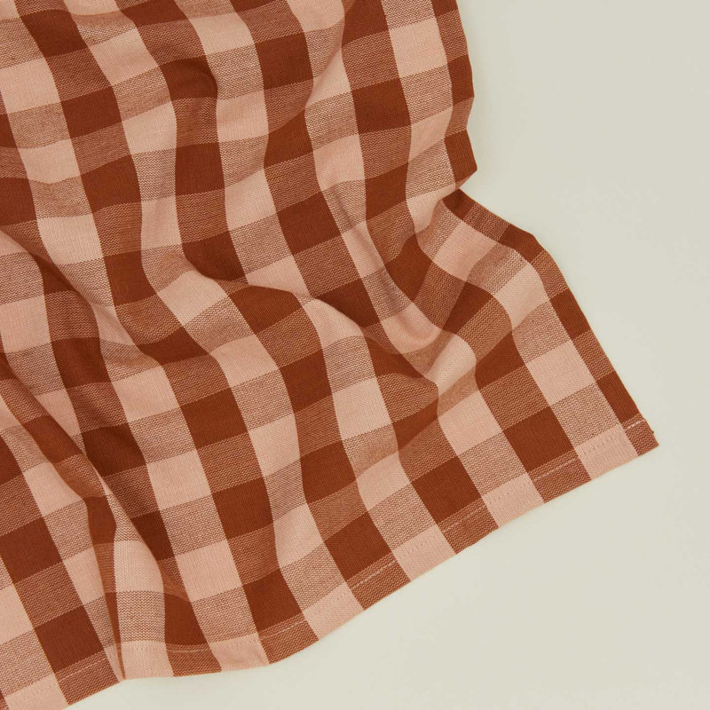 Serviettes de table Essential Gingham, Rosé / terre cuite