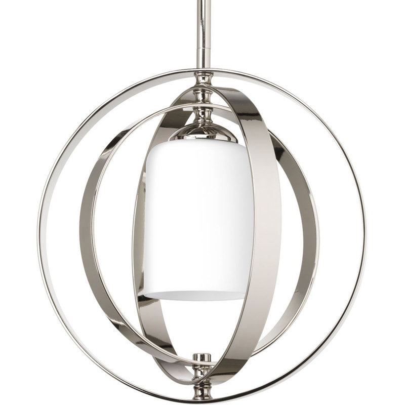 Luminaire suspendu en forme de globe à 1 lumière Morganti, 12 po x 11,375 po