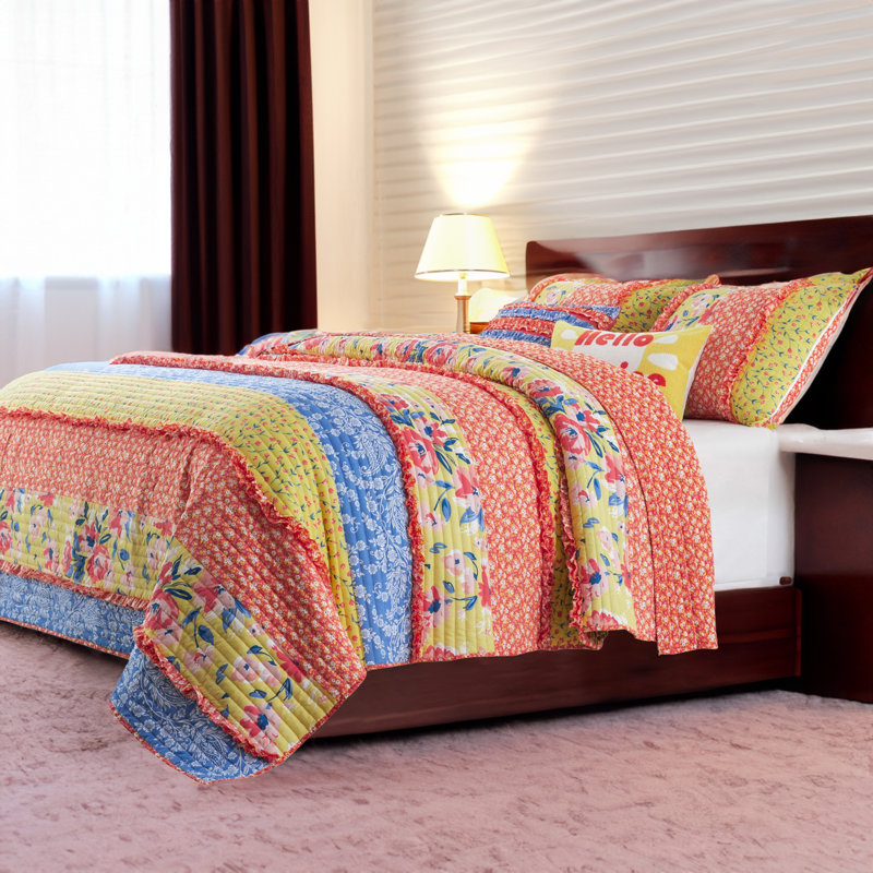 Microfiber Quilt Set, Twin Quilt + 1 Standard Sham