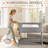 Baby Bassinet And Bedside Sleeper For Baby , 7 Height Adjustable Bedside Bassinet With Wheels-110145512