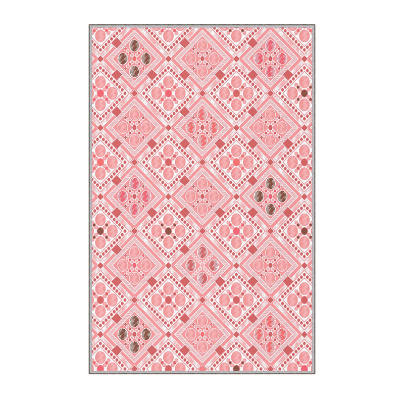 Stylish Hall Carpet (3.3 x 6.6 ft), 100% Polyester, 0.3 in Pile Height | Antibacterial, PVC Non-Slip Underside | 3D Digital Printing, Machine Washable | Perfect for Entryways & Living Spaces, Durable & Easy Care
