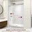 44-48" W x 70" H Framed Shower Door Double Sliding Door with 1/4" (6mm) Clear Tempered Glass, 2 Towel Bars for Walk-in Bathroom, Chrome Finish Shower Doors, Reversible Installation-99066029
