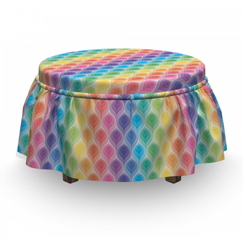 Housse pour repose-pieds floral digital