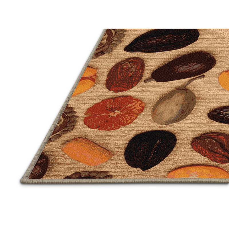 Washable Dried fruit Desserts Area Rug, Rectangle 5' x 8'