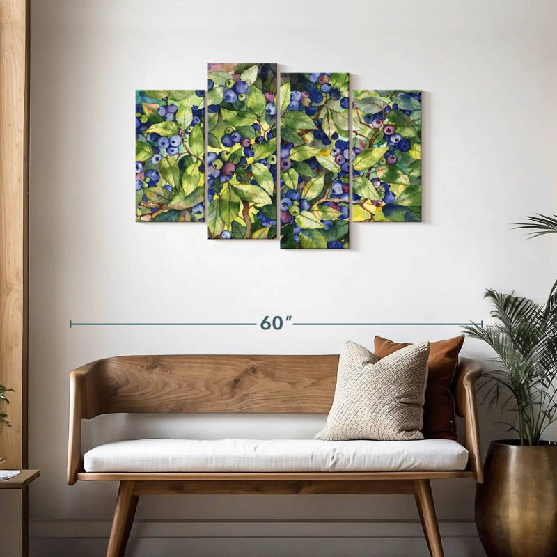 Bleuets de la forêt de Yarlin, H 27 po x l 43 po