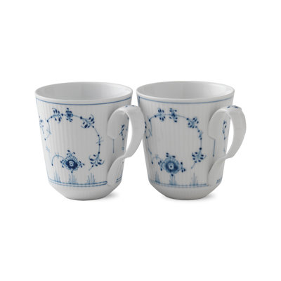 Royal Copenhagen Blue Fluted Plain 12.5112 oz. Mugs