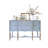 Retro Blue Solid Wood Accent Cabinet
