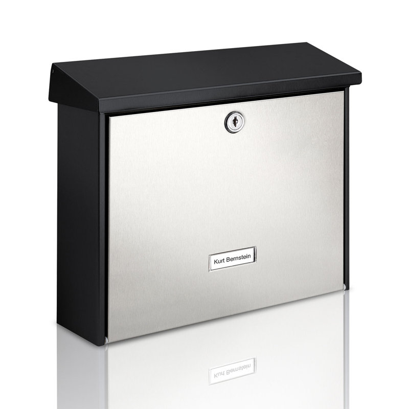 London Black & Steel Wall Mounted Lockable Weatherproof Post Box