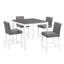 Ensemble de table 5 pièces à hauteur de comptoir avec 4 chaises, ensemble de table à hauteur de comptoir pour 4 avec chaises, ensemble de table à hauteur de comptoir en bois pour la cuisine, la salle à manger