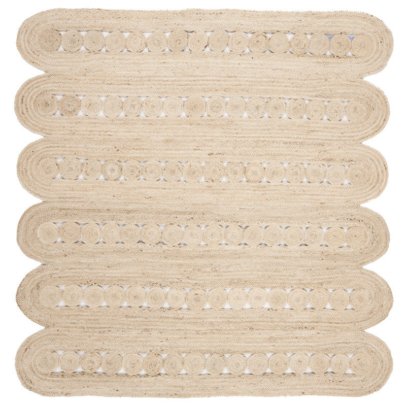 Hanley Hand Woven Jute Rug, Square 6'