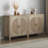 Rattan Sideboard With 2 Doors And Adjustable Shelves