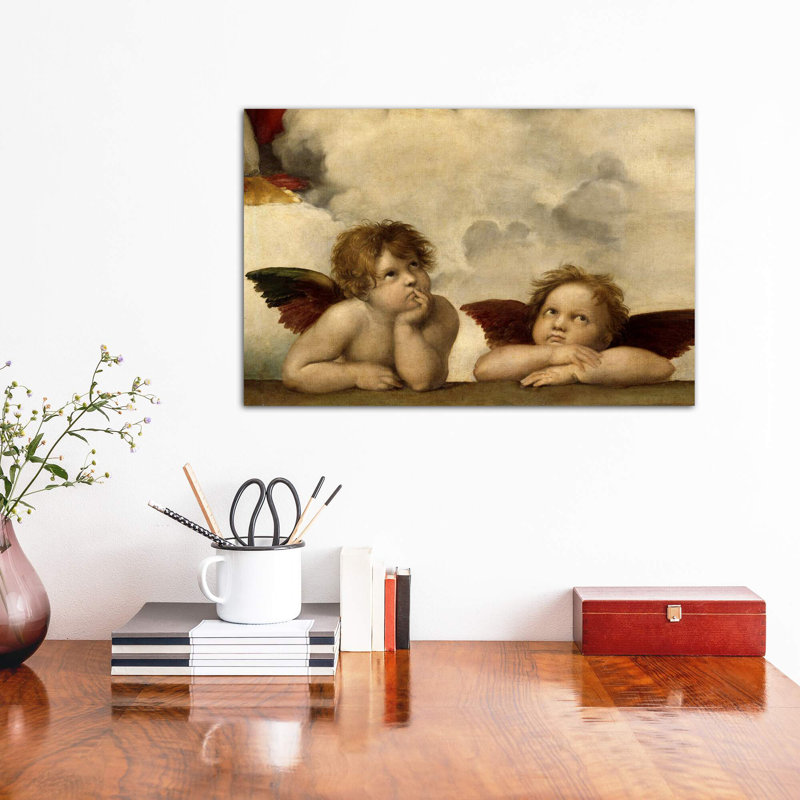 The Two Angels by Raphael - Wrapped Canvas Painting, 152.5 cm H x 101.5 cm W